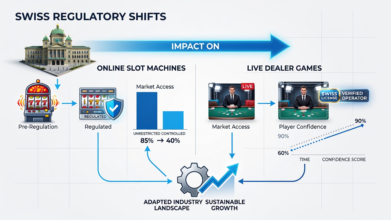 Live dealer studio setup and digital slot game interfaces showing regulatory compliance elements